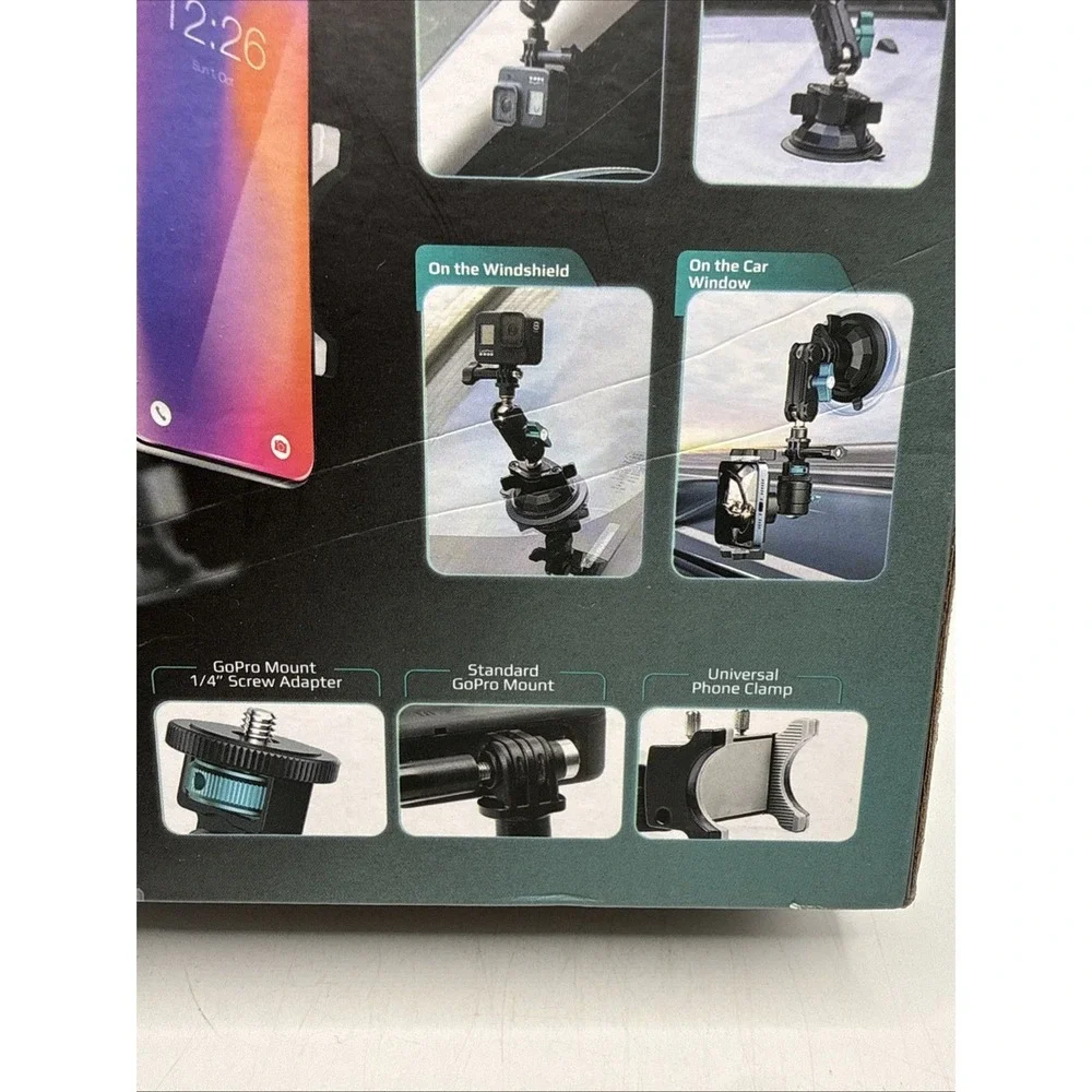 CarMount Universal Tech Mount Heavy Duty New For Smartphone & Action Cam Titan